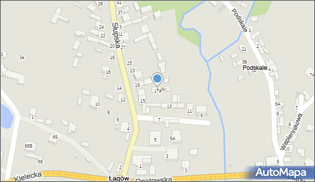 Łagów, Słupska, 17a, mapa Łagów