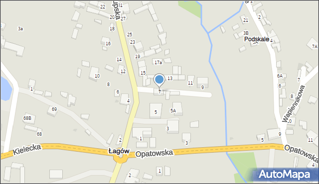 Łagów, Słupska, 7, mapa Łagów