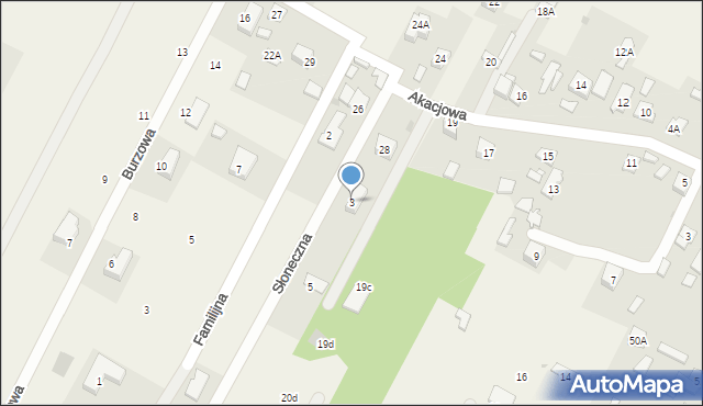 Łajski, Słoneczna, 3, mapa Łajski