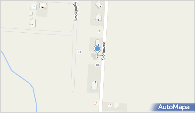 Lamki, Słoneczna, 9, mapa Lamki
