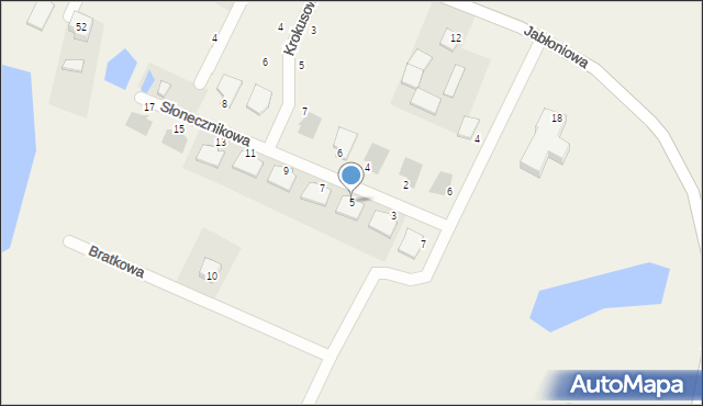 Łapino Kartuskie, Słonecznikowa, 5, mapa Łapino Kartuskie