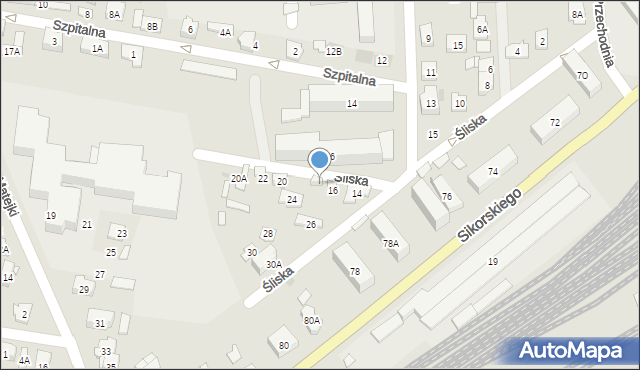 Łapy, Śliska, 18, mapa Łapy