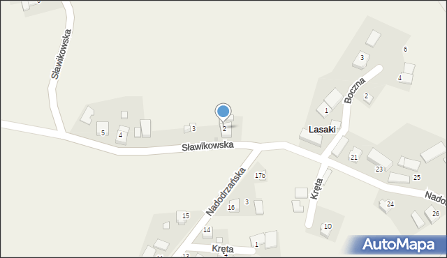 Lasaki, Sławikowska, 2, mapa Lasaki