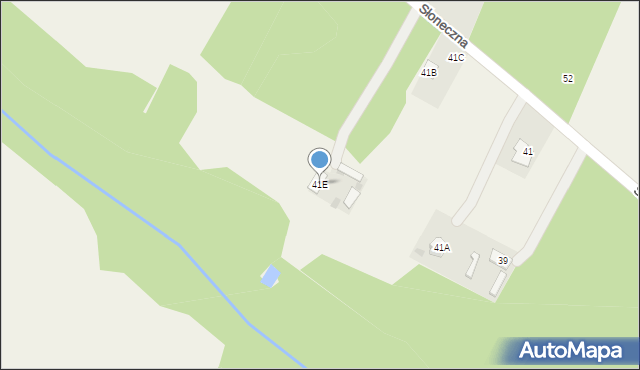 Lasek, Słoneczna, 41E, mapa Lasek