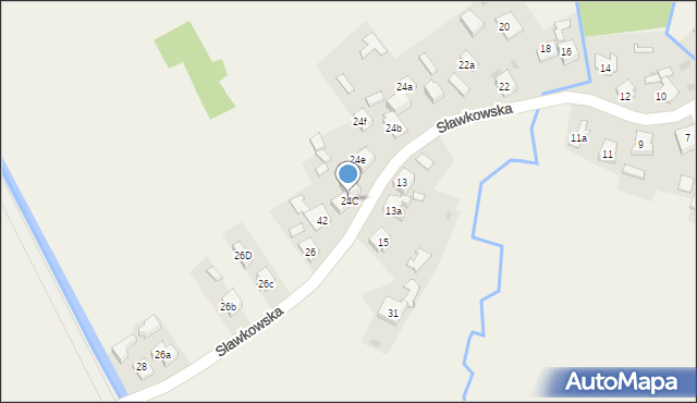 Laski, Sławkowska, 24C, mapa Laski
