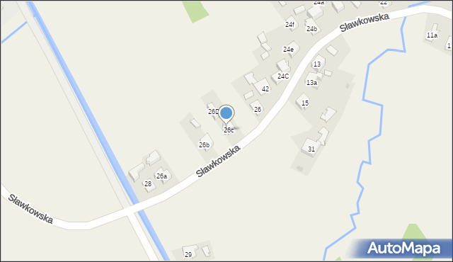 Laski, Sławkowska, 26f, mapa Laski