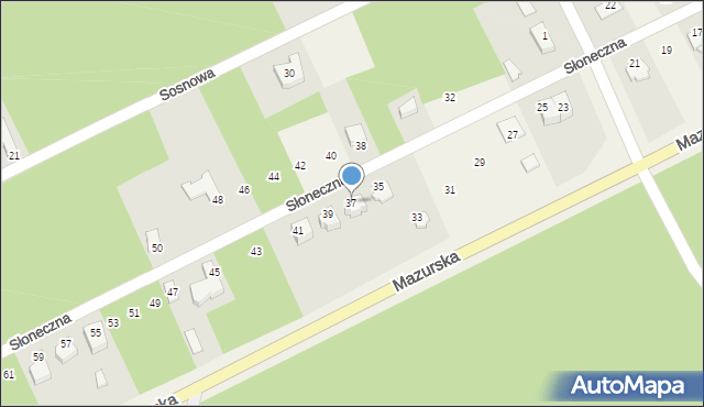 Laskowiec, Słoneczna, 37, mapa Laskowiec