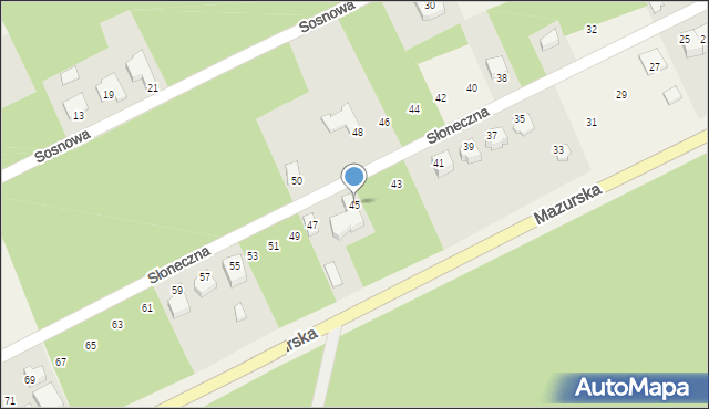 Laskowiec, Słoneczna, 45, mapa Laskowiec