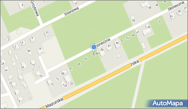 Laskowiec, Słoneczna, 61, mapa Laskowiec