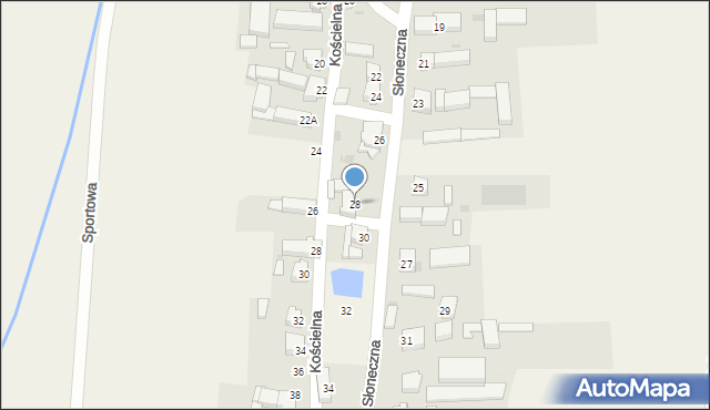 Lasocice, Słoneczna, 28, mapa Lasocice