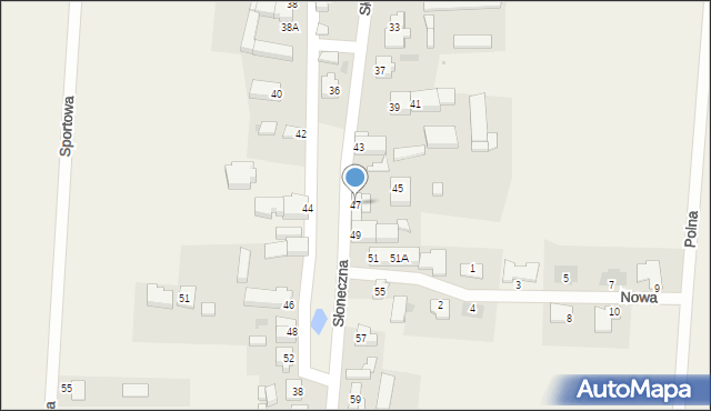 Lasocice, Słoneczna, 47, mapa Lasocice