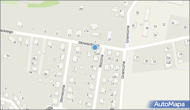 Łaziska Górne, Słowackiego Juliusza, 14, mapa Łaziska Górne