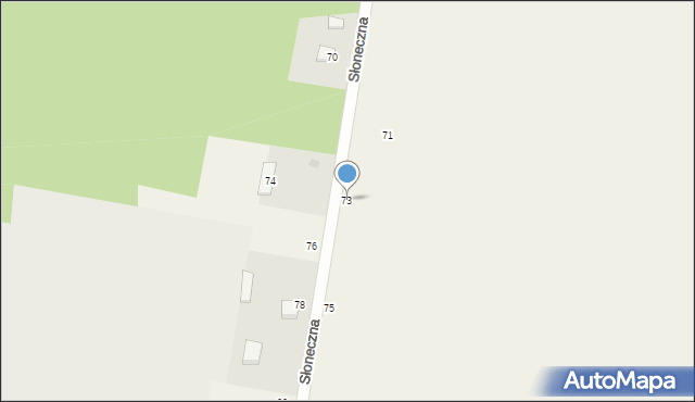 Łaznowska Wola, Słoneczna, 73, mapa Łaznowska Wola