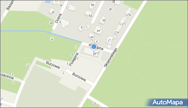 Łazy, Słojewskiego Henryka, ks. kan., 15, mapa Łazy