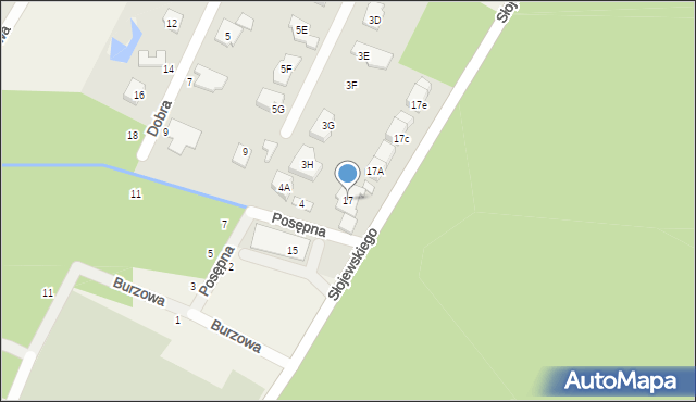 Łazy, Słojewskiego Henryka, ks. kan., 17, mapa Łazy