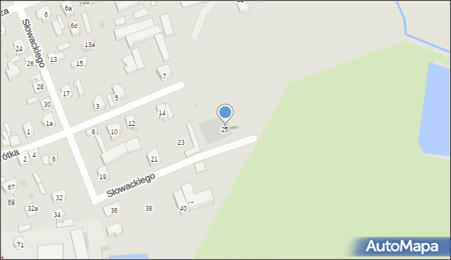 Łęczyca, Słowackiego Juliusza, 25, mapa Łęczyca