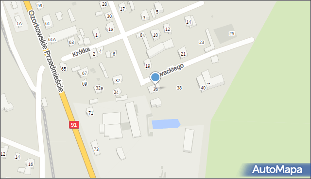 Łęczyca, Słowackiego Juliusza, 36, mapa Łęczyca