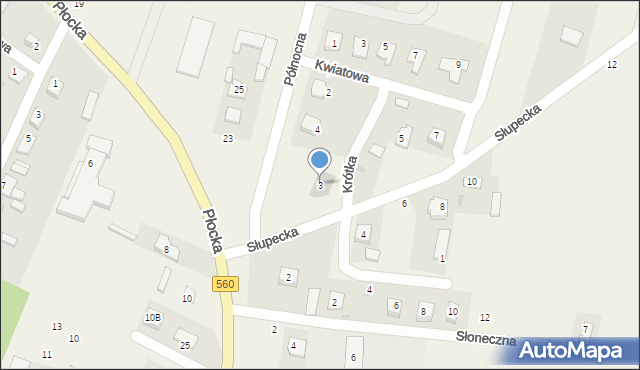 Lelice, Słupecka, 3, mapa Lelice