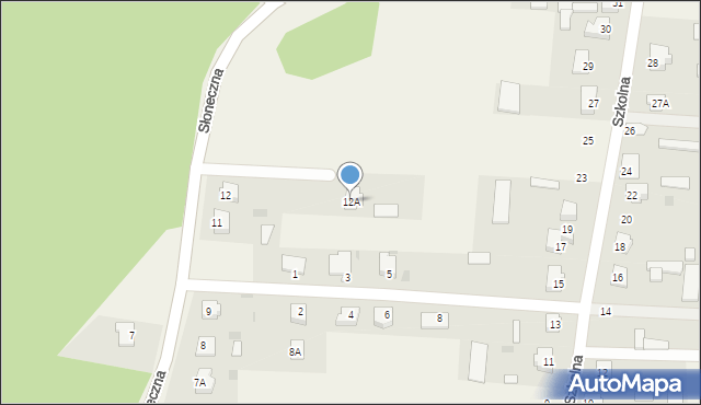 Lelis, Słoneczna, 12A, mapa Lelis