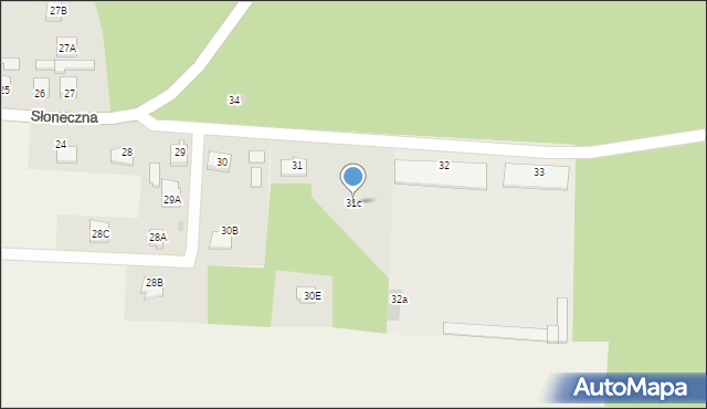 Lelis, Słoneczna, 31c, mapa Lelis