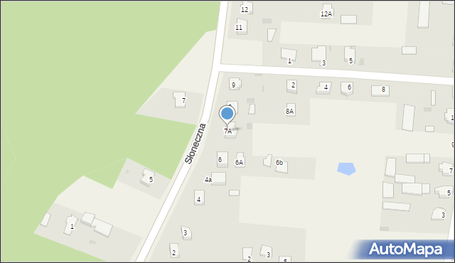 Lelis, Słoneczna, 7A, mapa Lelis