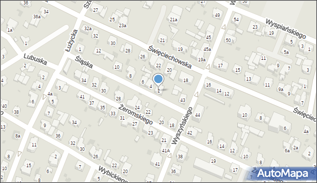 Leszno, Śląska, 2, mapa Leszno