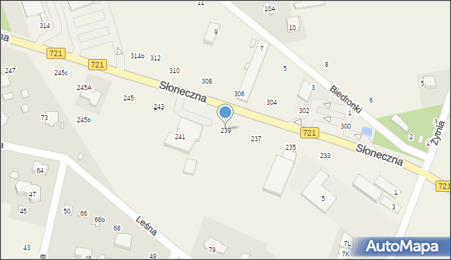 Lesznowola, Słoneczna, 239, mapa Lesznowola