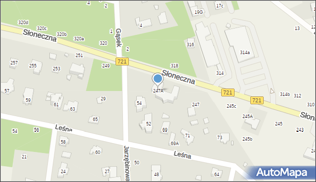 Lesznowola, Słoneczna, 247A, mapa Lesznowola