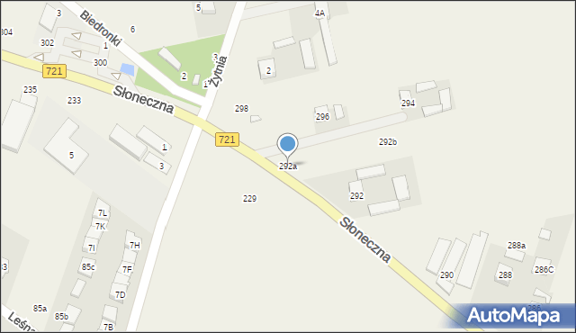 Lesznowola, Słoneczna, 292a, mapa Lesznowola