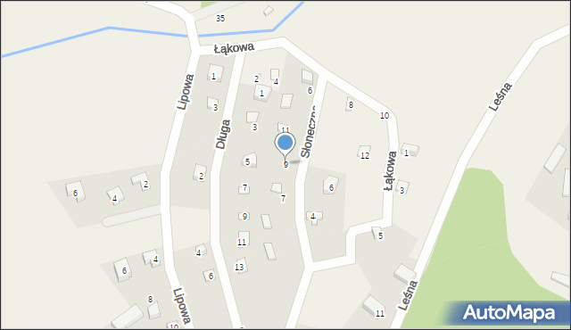 Lewinko, Słoneczna, 9, mapa Lewinko