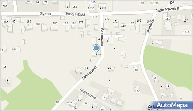 Libertów, Słoneczna, 6, mapa Libertów