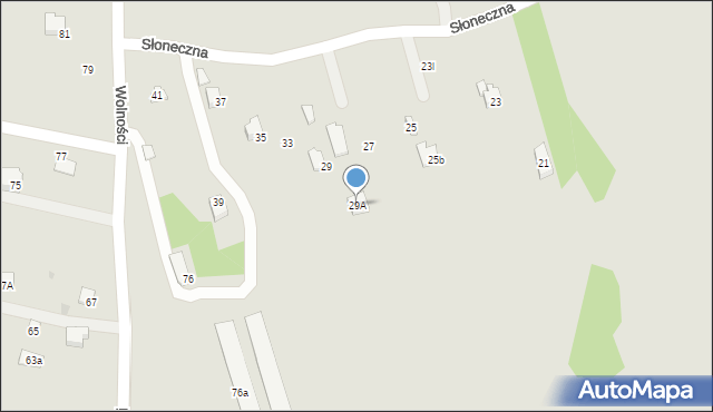 Libiąż, Słoneczna, 29A, mapa Libiąż