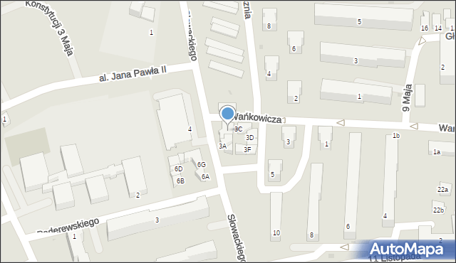 Libiąż, Słowackiego Juliusza, 3b, mapa Libiąż