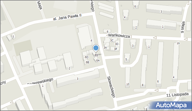 Libiąż, Słowackiego Juliusza, 6G, mapa Libiąż