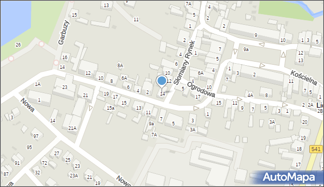 Lidzbark, Słomiany Rynek, 14, mapa Lidzbark