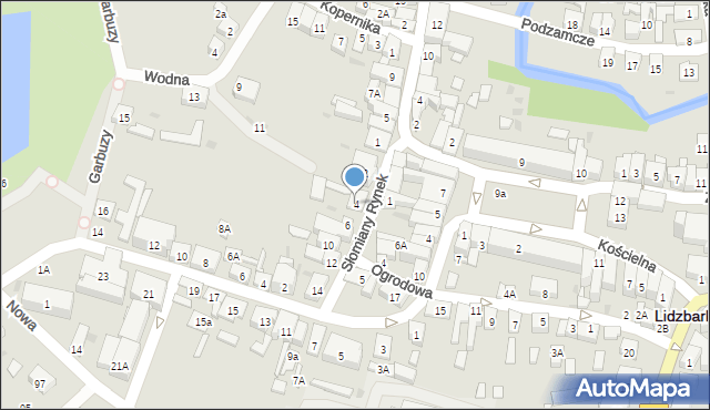 Lidzbark, Słomiany Rynek, 4, mapa Lidzbark