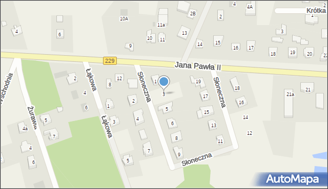 Lipinki Szlacheckie, Słoneczna, 3, mapa Lipinki Szlacheckie