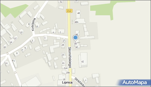 Lipnica, Słomińskiego Józefa, 44, mapa Lipnica