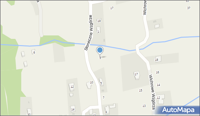 Lipowa, Słoneczne Wzgórze, 3, mapa Lipowa