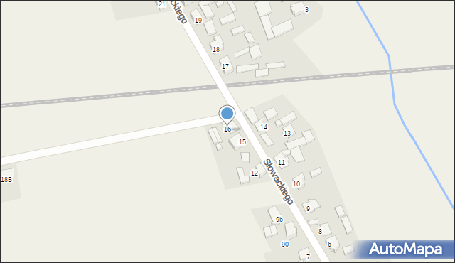 Lisowice, Słowackiego Juliusza, 16, mapa Lisowice