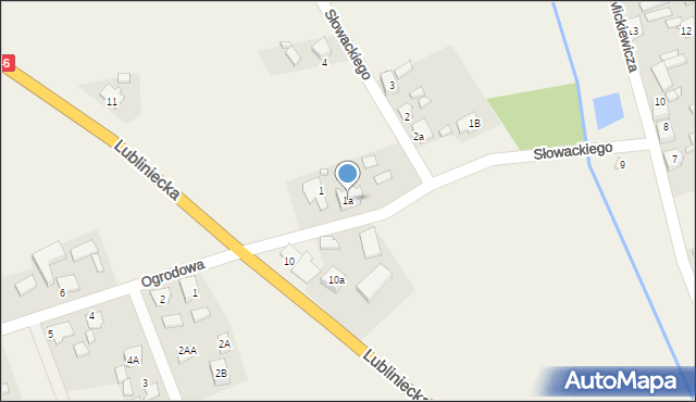 Lisowice, Słowackiego Juliusza, 1a, mapa Lisowice