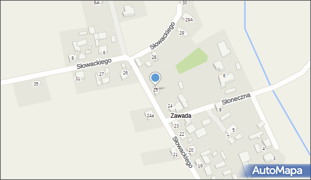 Lisowice, Słowackiego Juliusza, 25, mapa Lisowice