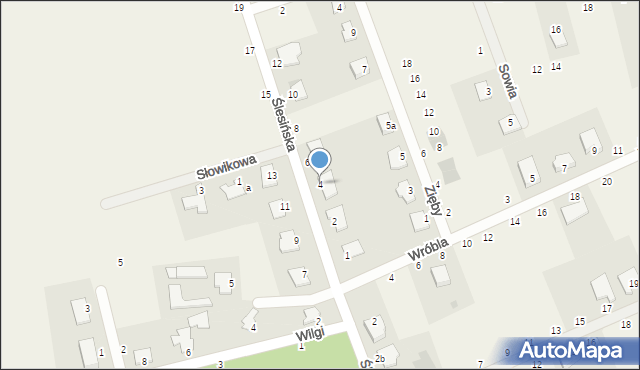 Łochowice, Ślesińska, 4, mapa Łochowice