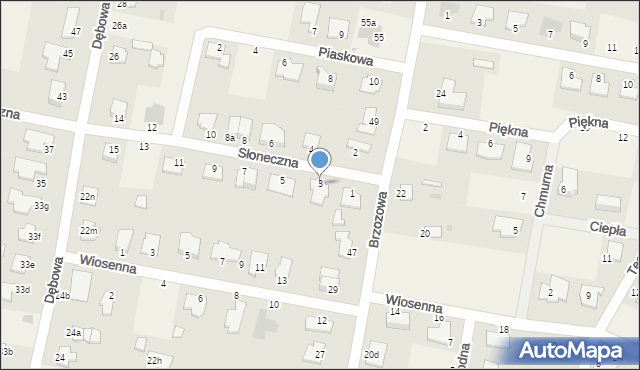 Łochowo, Słoneczna, 3, mapa Łochowo