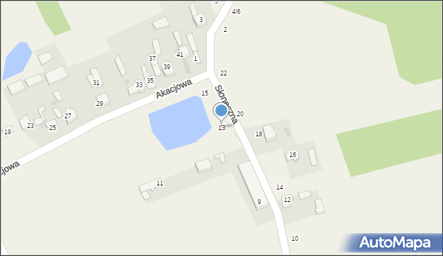 Łochynia, Słoneczna, 13, mapa Łochynia