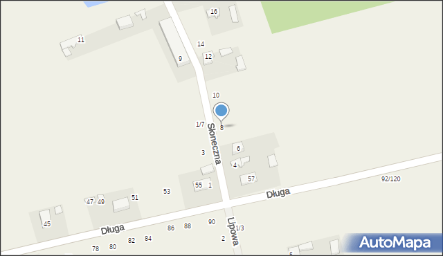 Łochynia, Słoneczna, 8, mapa Łochynia