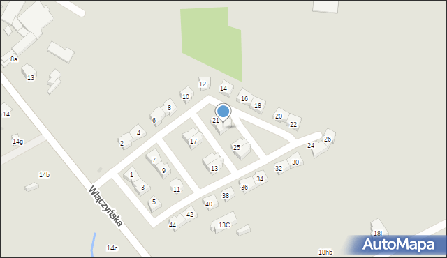 Łódź, Słoneczne Wzgórza, 23, mapa Łodzi