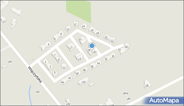 Łódź, Słoneczne Wzgórza, 27, mapa Łodzi