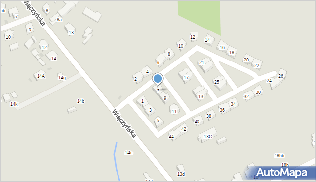 Łódź, Słoneczne Wzgórza, 7, mapa Łodzi