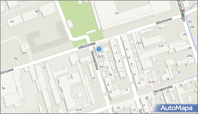 Łódź, Słowiańska, 2/4, mapa Łodzi